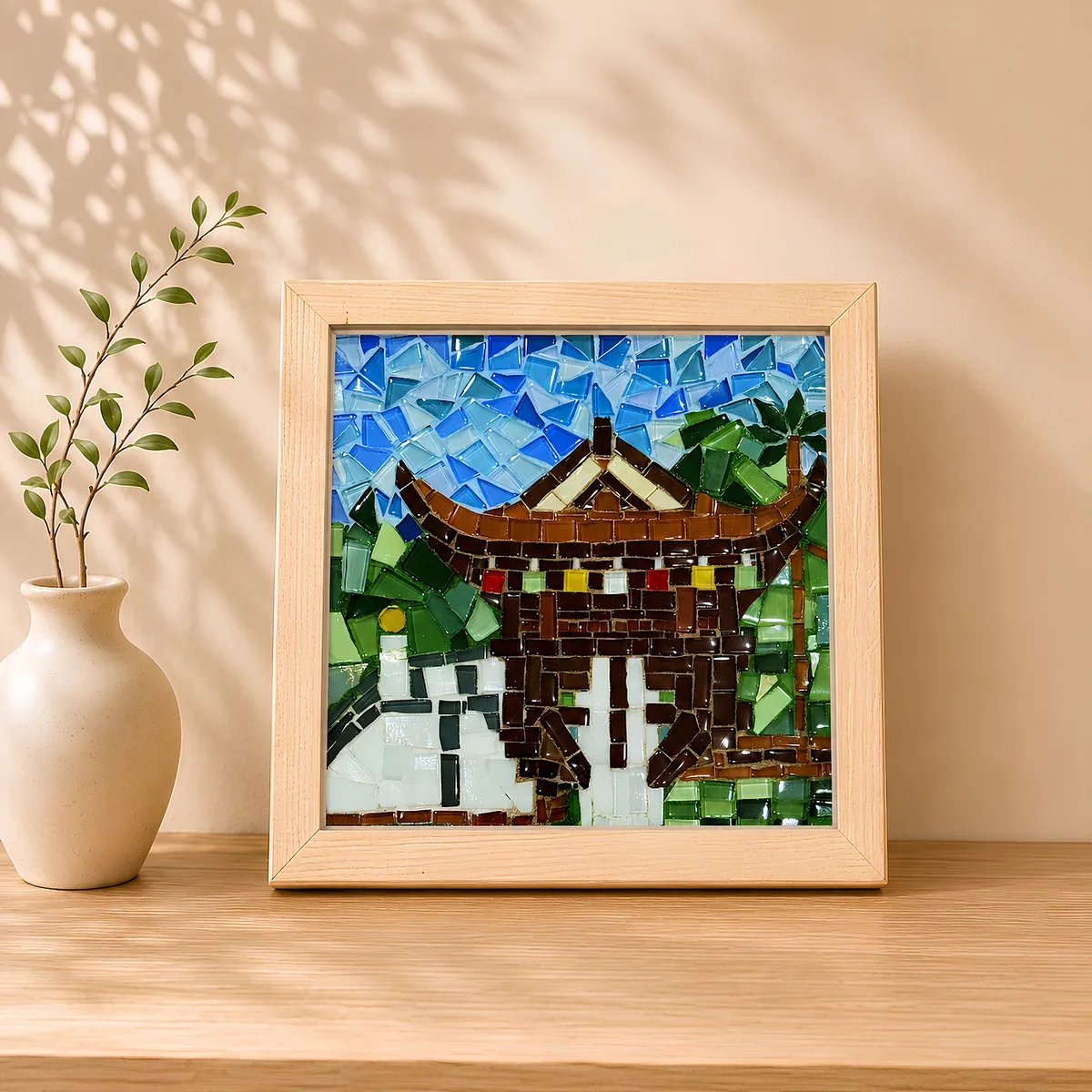 Tranh khảm mosaic Chùa Một Cột