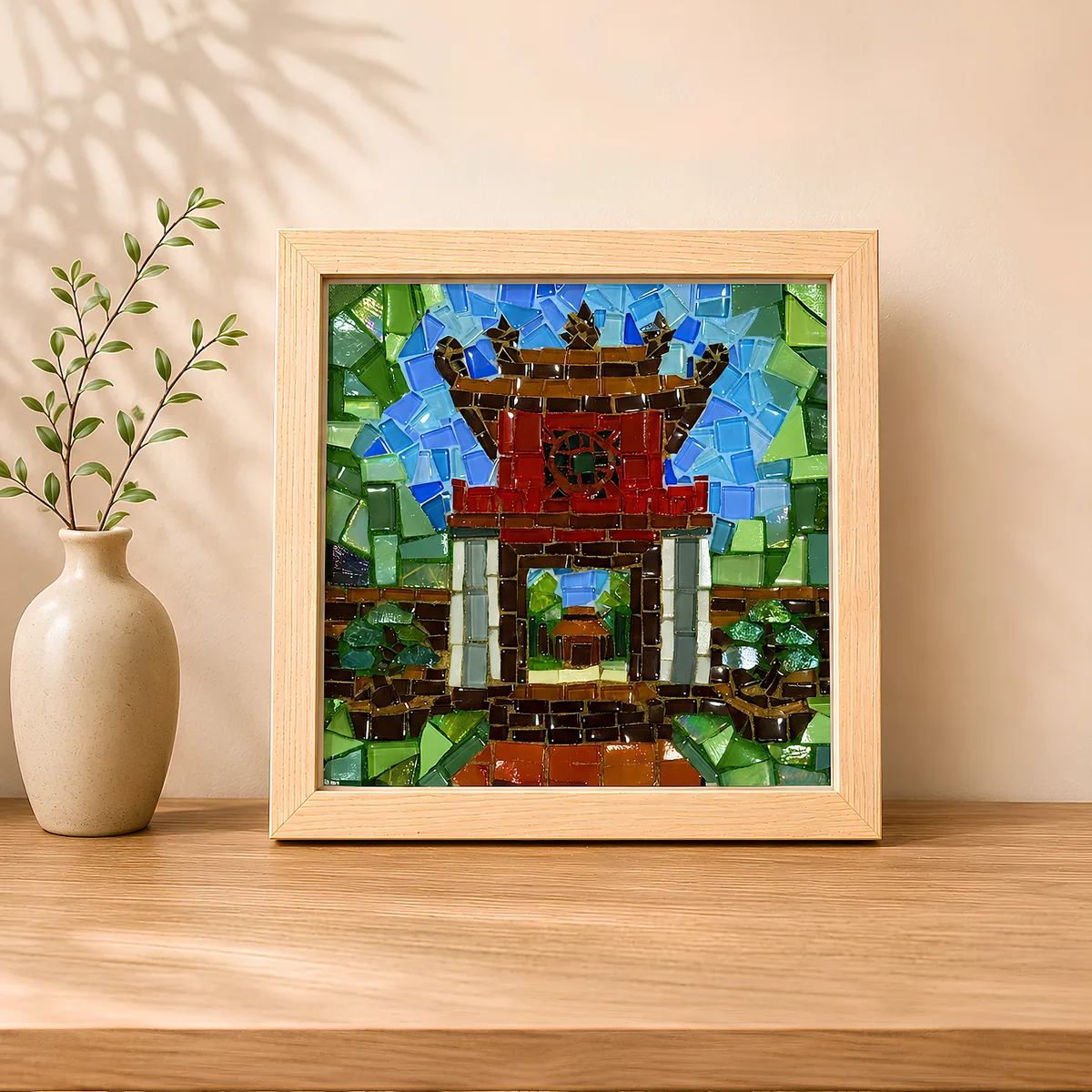 Tranh khảm mosaic Khuê Văn Các