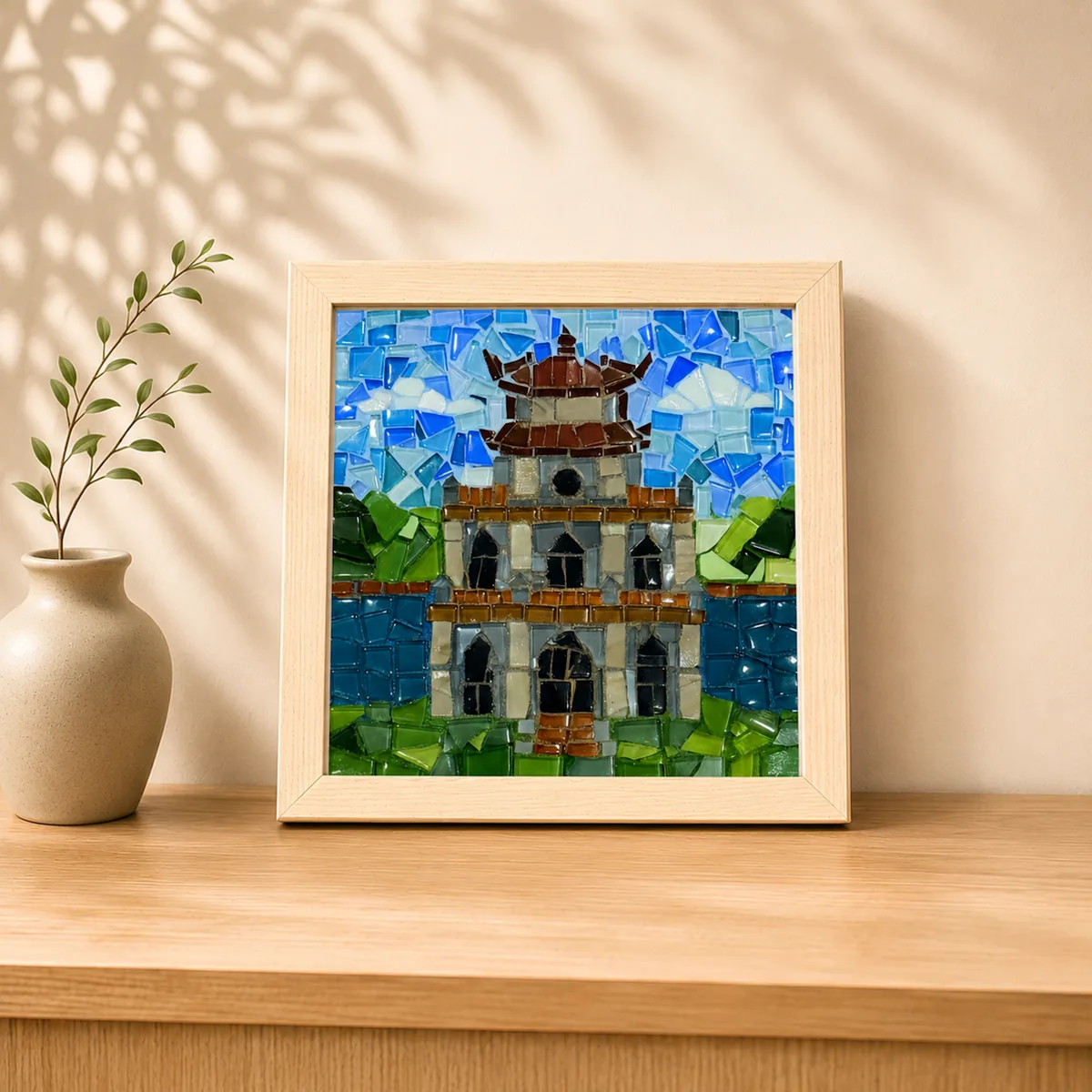 Tranh khảm mosaic Tháp Rùa